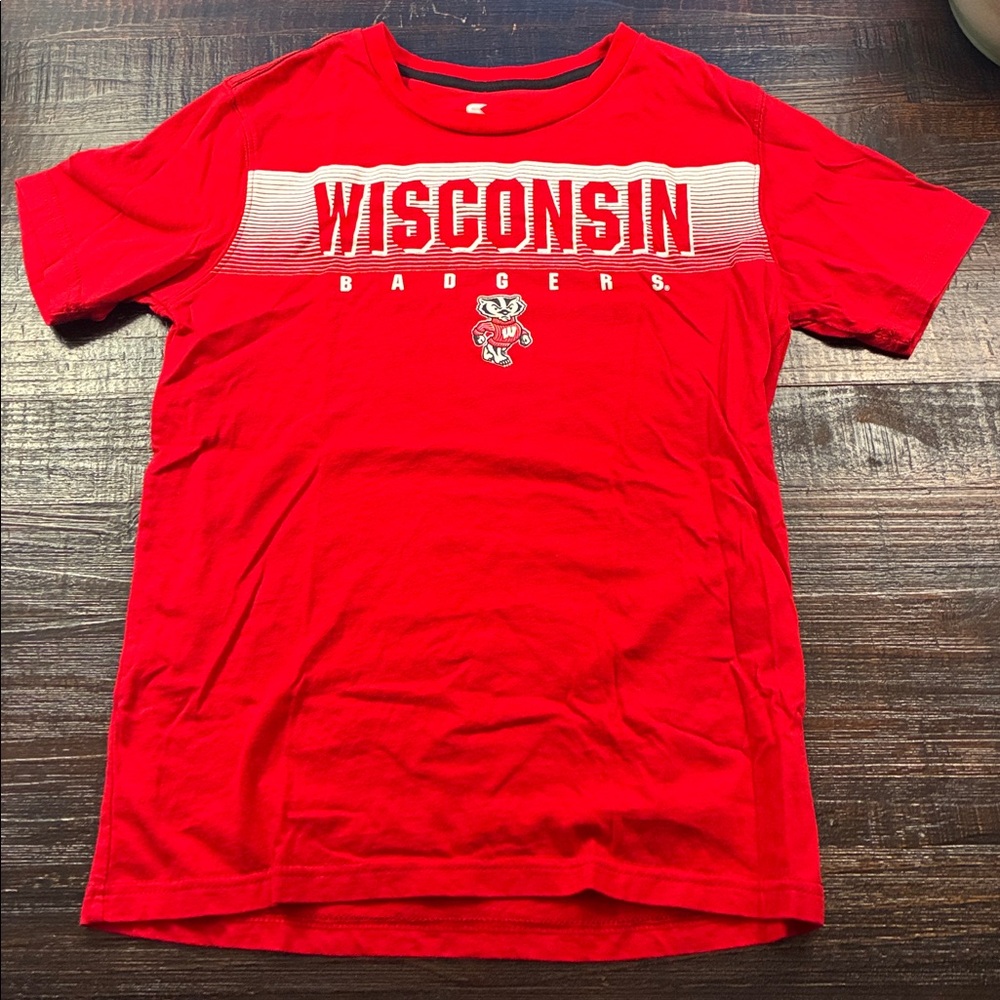 Wisconsin Badgers Youth Red Cotton Shirt